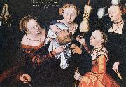 Lucas Cranach Herakles bei Omphale painting